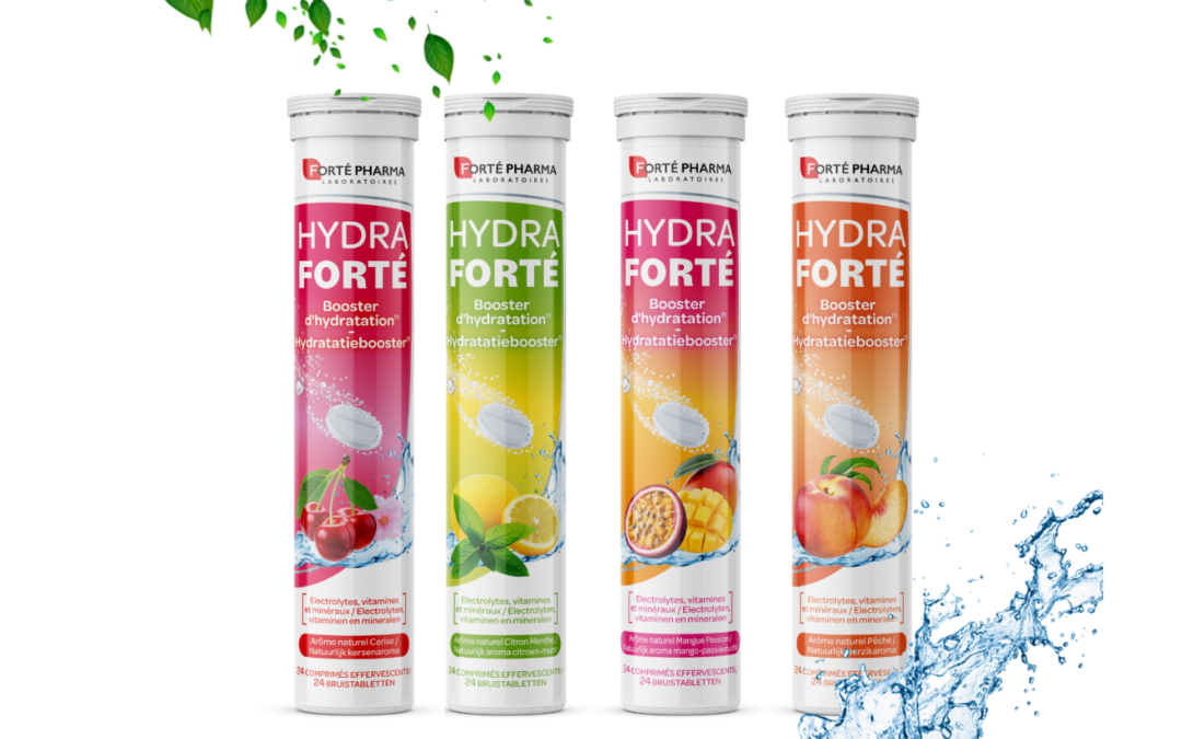 HYDRA FORTÉ combineert elektrolyten en vitaminen om je dagelijks van een goede hydratatie te verzekeren